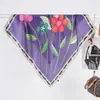 Versión Coreana Bonito Versátil Seda Artificial Estampado Bufanda Cuadrada Pequeña Primavera y Verano Uniforme Bufanda de Cuello Versátil Multifuncional Goma para el Cabello