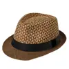 Chapéus Masculinos, Chapéus de Palha para Proteção Solar de Verão, Chapéus Trançados para Meia-Idade e Idosos, Chapéus de Pai para Uso Externo, Chapéus Estilo Jazz Britânico para Primavera e Outono