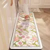 Alfombrilla de Piso de Tierra de Diatomeas Estilo Americano de Gama Alta Retro para Cocina, Alfombrilla Antideslizante Absorbente de Agua de Secado Rápido para el Hogar, Alfombra Resistente al Desgaste y a la Suciedad