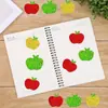 500 Pegatinas/Rollo Pegatinas Láser de Manzana Graffiti 1 pulgada Forma Especial Tricolor Creativas para Empaque de Regalo Pegatinas Selladoras para Repostería