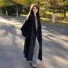 Nueva colección de otoño e invierno: abrigo de lana grueso, de longitud media, corte holgado, hasta la rodilla
