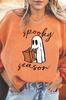 Amazon 2023 Europeu e Americano novo suéter de abóbora de Halloween feminino Amazon transfronteiriço folgado gola redonda pulôver
