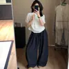 Calça Casual Floral Vintage para Mulheres, Nova para Outono e Inverno, Cintura Elástica, Emagrecimento, Solta, Perna Larga, Comprimento no Chão, Calça Reta para Mulheres