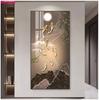 Cuadro decorativo de nueve peces para pasillo, moderno minimalista, para casa, pasillo, pintura colgante, fondo de pared, mural de porcelana de cristal