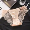 2025 nova sexy renda cetim lingerie feminina renda no quadril cintura baixa calcinhas de algodão femininas