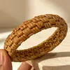 Pulsera de ratán trenzado transfronteriza Amazon Europa y Estados Unidos moda retro tendencia nicho de alta gama pulsera tejida a mano
