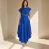 Moda Europea y Americana para Mujer Conjunto de Vestido Elegante con Cinturón 2026 Primavera Comercio Exterior Aliexpress Wish Amazon