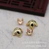 Yiwu Jinlou Nuevo Estilo Cobre Hecho a Mano Chapado en Oro 24K Retenedor de Color Colgante Sombrero de Flor Pasador para el Cabello Material para Accesorios B1383