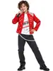 Fantasia infantil Michael Jackson jaqueta vermelha clássica MJ roupa para apresentação de Halloween terno cosplay Jackson