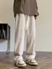 Pantalones Casuales de Pana con Caída Pantalones Rectos de Pierna Ancha con Abertura Pantalones Deportivos Largos para Hombre Pantalones de Pierna Ancha Sueltos Primavera Otoño Hombre