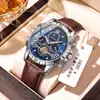 Nuevo reloj para hombre, totalmente automático, multifuncional, popular, moderno, de alta gama, de cuarzo, venta directa del fabricante de transmisión en vivo de comercio exterior