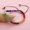 Pulseras de Moda Retro Más Vendidas Europeas y Americanas con Cuentas de Arroz Coloridas, Nudos Planos, Piedra Ágata Roja Natural, Unisex, Directo del Fabricante