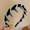 Diadema para Mujer con Acabado de Alta Gama, Diadema de Malla para Lavado de Cara y Maquillaje con Dientes, Corona Alta, Pasador Adelgazante, Accesorio Sencillo para el Cabello