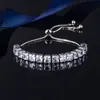 Pulsera Ajustable Cuadrada de Diamante Completo Más Vendida de Amazon para Mujeres, Venta al por Mayor Directa de Fábrica, Lujo Ligero Versátil al por Mayor