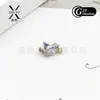 Pendientes de Aleación de Titanio F136 con Diamantes, Exquisitos Mini Pendientes Brillantes de Diamante Estilo Caramelo con Rosca Interna para Hélice de Oreja, Joyería para Piercing G23