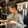 Presilha de Cabelo Coração de Prata Estilo Ouni Coreano, Presilha Simples de Alta Qualidade Estilo Coreano, Presilha para Franja, Presilha Lateral, Acessório de Cabelo Feminino