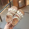 Sandálias Abertas Estilo Coreano Moda Pérola Renda para Meninas Verão Novo Solado Macio Estilosas Sapatos de Princesa Sapatos de Praia