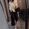24389 Da Ai Mei Yi Yuan Verano 2026 Nuevo Dulce Reductor de Edad Blusa de Encaje Moda Casual Pantalones de Nueve Puntos para Mujer