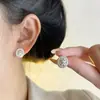 Exquisitos Pendientes de Malla Tejida Pequeños y Fragantes para Mujer, Lujo Accesible, Pendientes de Celebridad de Internet de Moda y Personalizados, Pendientes Elegantes, Pendientes de Moda