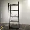 Estantería de almacenamiento para comercio exterior, combinación de acero y madera engrosada, gabinete de almacenamiento de varios niveles de pie para dormitorios y oficinas, estante de cinco niveles
