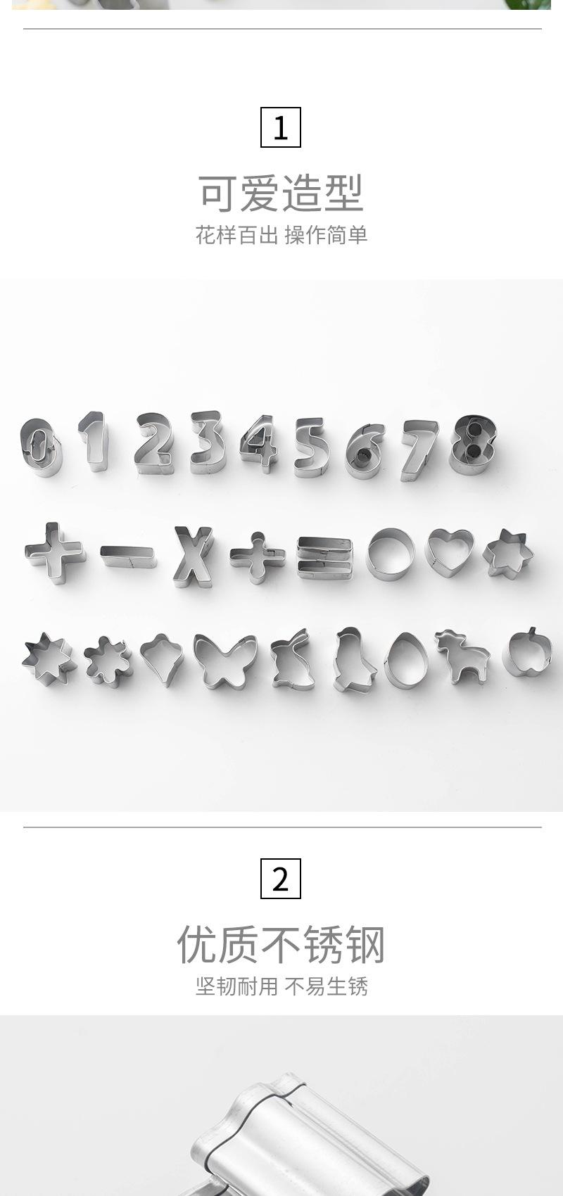 不锈钢数字饼干模