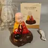 Luz de Música Recargable por USB Solar Nod Knock Muyu Pequeño Monje Guochao Templo Adornos para Coche