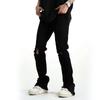 Jeans Rasgado Vintage High Street Calças Skinny Slim-fit Marca Trendy Masculina ins Calças Retas Pretas
