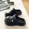 Estilo Coreano RelajadoPinza de pelo de lunares estilo ins únicaPantuflas de pata de gato, versátiles para ir al trabajo, Sandalias de verano EVA para mujer