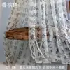 Cortina de gasa de tejido de malla color degradado estilo chino decoración de sala de té fondo para sesión de fotos de boda china vestido de novia