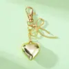 Diseño Nicho Coreano Ins Lazo Simple Corazón Estéreo Llavero Metálico Colgante de Bolso Regalo Conmemorativo