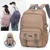 Bolso Casual Unisex de Gran Capacidad 2023 Nuevo Bolso para Salir y Viajar Mochila de Color Sólido Simple Bolso para Tutorías