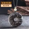 Collar con Colgante de Hebilla de la Paz de Obsidiana Hielo Signo del Zodíaco para Hombre Collar para Mujer Año del Zodíaco Tigre Colgante Patronus