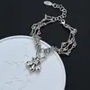 Pingente de coração urso grafite pulseira retrô personalidade acessórios explosivos transfronteiriços joias de nicho ins temperamento atacado