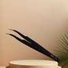 Pinzas Negras Gruesas de Acero Inoxidable de Punta Curva para Injerto de Pestañas, Recogedor de Pelo de Nido de Pájaro, Herramienta de Reparación de Máquina de Coser