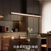 Lámpara colgante minimalista para restaurante, 6 nuevas luces lineales de barra de mostrador, accesorios de iluminación de alta gama para mesa de isla, acero al carbono