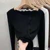 200.000 Peças Vendidas + Design Único e Chique de Base de Tricô com Borda Franzida para Mulheres