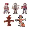 Imanes de madera para refrigerador de decoración de Halloween transfronterizos, accesorios de decoración de otoño para Acción de Gracias, linternas de calabaza, pegatinas magnéticas de espantapájaros