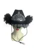 En stock Halloween Polar Plateado Corona Grande Sombrero Vaquero Occidental Corona de Diamantes Sombrero Vaquero de Polar