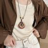 Collar Maillard Estrella de Mar para Mujer 2025 Nuevo Versátil Largo Cuello Halter Cadena Sudadera Diseño Nicho Colgante