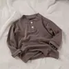 Camiseta de Manga Larga de Modal para Niños Suave y Cómoda para Niños Medianos a Grandes Ropa de Uso Diario Estilo Básico Otoño para Niños