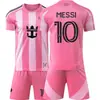Conjunto de Uniforme de Fútbol Miami para Adultos y Niños para Hombres, Ropa Deportiva de Running para Fitness al Aire Libre de Secado Rápido Camiseta Messi para Mujeres Venta al por Mayor