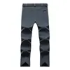 Calças de Caminhada Masculinas para Primavera e Outono, Elásticas, Slim Fit, à Prova de Vento, Impermeáveis, Casuais, Esportivas, de Perna Reta, Cor Sólida Fina, Estilo Fashion