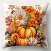 Funda de Almohada Hoja de Arce Calabaza Amazon Decoración de Acción de Gracias Funda de Cojín para Sofá de Casa Nueva Funda de Calabaza