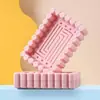 Jabonera con forma de ola con bandeja de drenaje, jabonera multi-compartimento para baño, caja de jabón multifuncional para el hogar