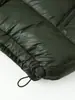 Fábrica de Origen Transfronteriza Chaqueta de Algodón Acolchada con Capucha de Superficie Brillante para Mujer Bolsillos con Cremallera Holgada Engrosada Abrigo de Algodón de Invierno Ropa de Abrigo