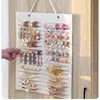 Bolsa colgante de fieltro para pinzas de pelo, pendientes y joyas; Bolsa de Almacenamiento para Colgar en la Pared para Pendientes, Collares y Accesorios