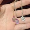 Nuevo Collar de Cadena de Clavícula para Mujer con Colgante de Botella de Perfume de Letra, Chapado en Plata de Ley 925 de 18K, Minimalista de Nicho, Mini, Lujo Ligero, Moderno
