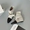 Nuevas Botas Vaqueras de Otoño 2026 para Aumentar la Altura, Botines Versátiles de Moda para Mujer, Punta Puntiaguda Vintage con Detalle de Lazo