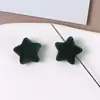Dulces y Versátiles Accesorios para el Cabello de Estrella de Cinco Puntas Perforada Recta de Acrílico Flocado para Otoño e Invierno Diadema Accesorios para Manualidades