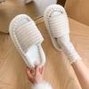 Zapatillas peludas de nuevo estilo 2024 para interior y hogar, de suela blanda para uso en casa y exterior, zapatillas de algodón de suela gruesa para otoño e invierno